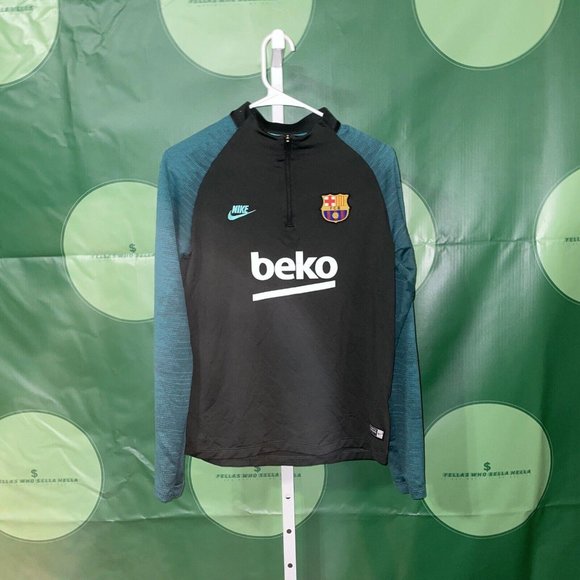 NIKE Dri-FIT Strike 1/4 zip BARCELONA FBC Grey Cabana Fc Barcelona YOUTH XL - Picture 1 of 11